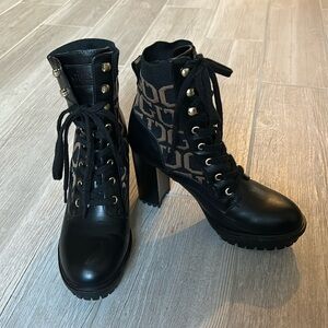 Unique black and brown Guess boots